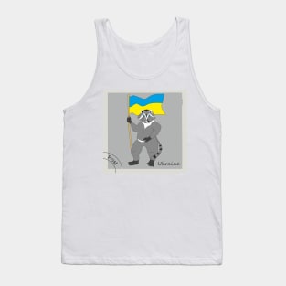 Raccoon postage stamp Tank Top